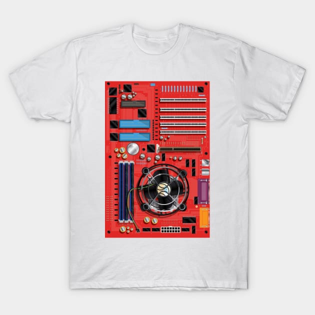 Computer Motherboard T-Shirt by nickemporium1